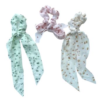 Chiffon Summer Scrunchies With Tails 