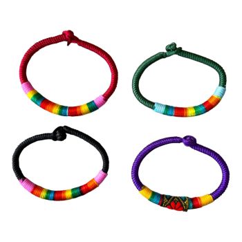 Assorted Woven Cord Rainbow friendship Bracelet 